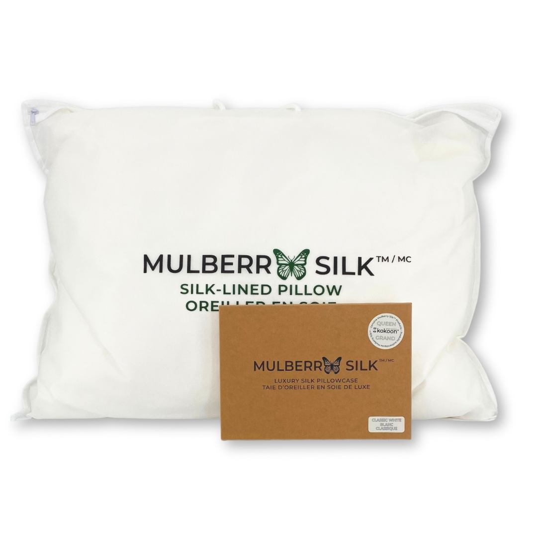 Mulberry Silk Perfect Pillow + 16MM (Momme) Silk Pillowcase